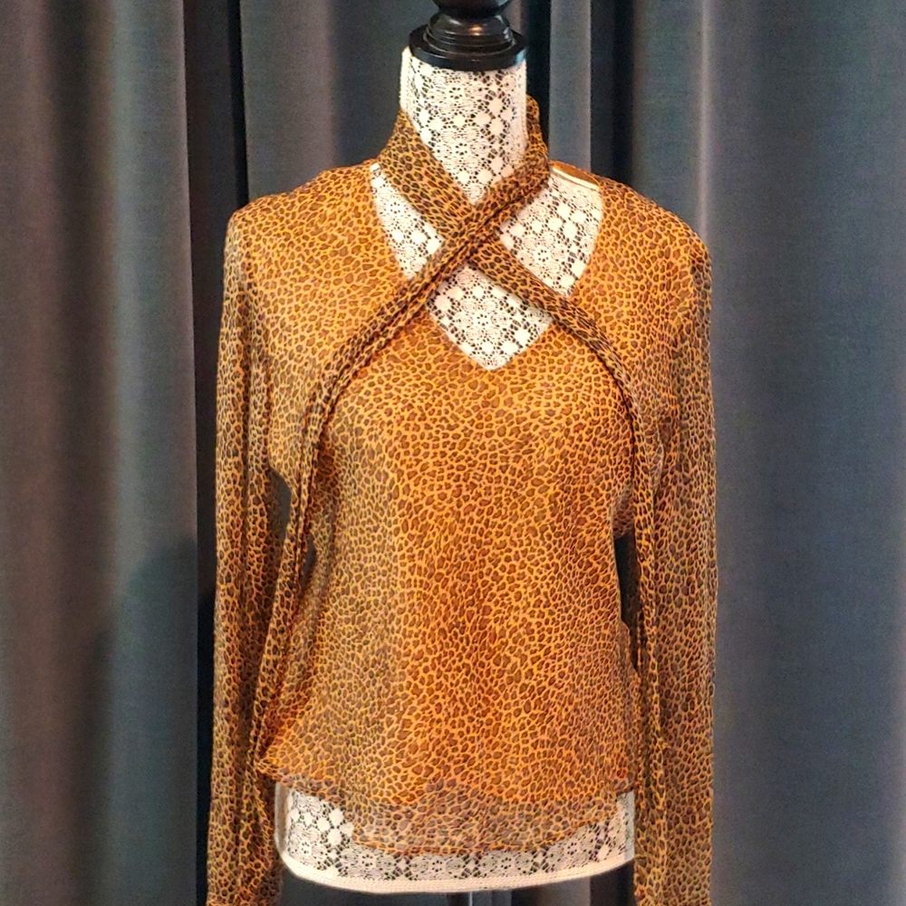 Wild yet Elegant silk leopard print top